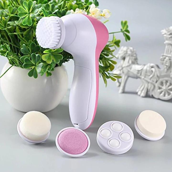 5-in-1 Electric Face Cleanser and Massaging Brush – Deep Pore Cleansing, Exfoliating & Beauty Care Tool