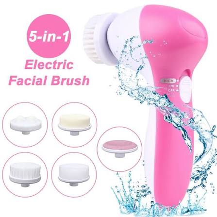 5-in-1 Electric Face Cleanser and Massaging Brush – Deep Pore Cleansing, Exfoliating & Beauty Care Tool