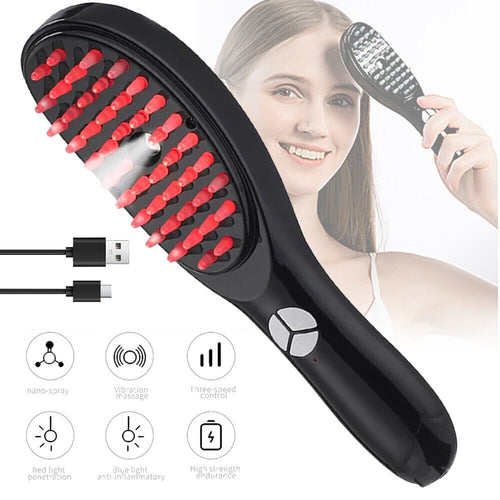Electric LED Hair Brush – Comfortable Scalp Massage & Hair Care